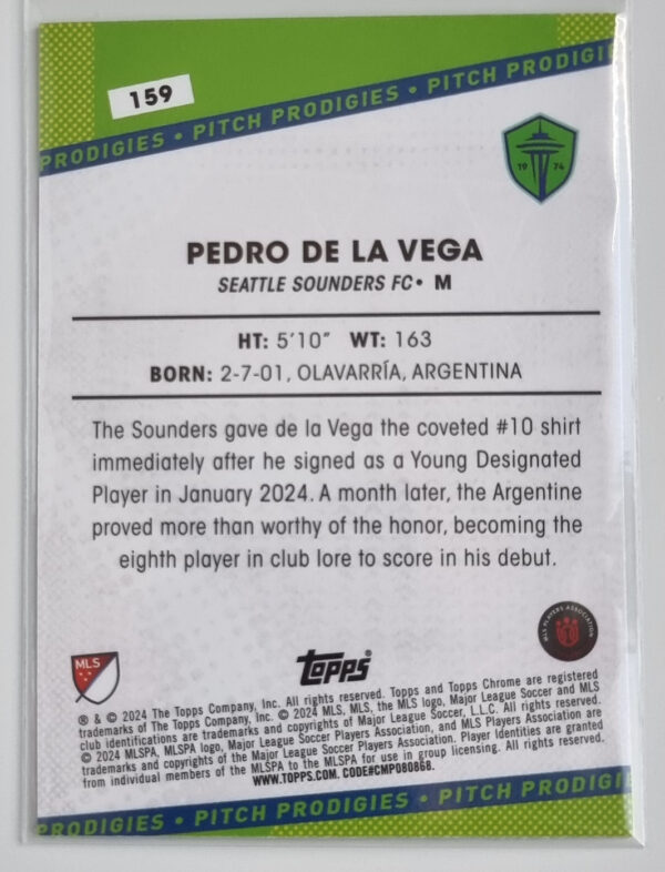 2024 Topps Chrome MLS #159 Pedro de la Vega PP – Image 2