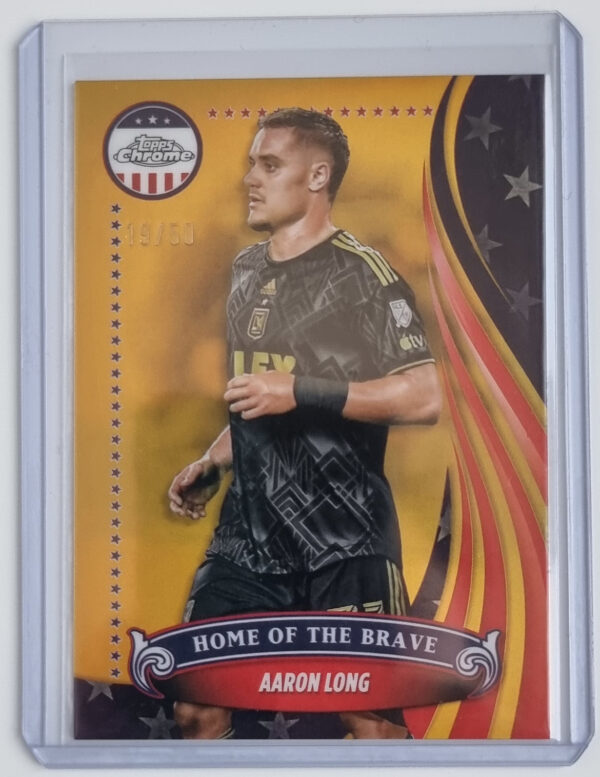 2024 Topps Chrome MLS The Brave Gold Refractors #BR11 Aaron Long