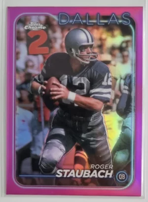 2024 Topps Chrome Pink Refractors #39 Roger Staubach