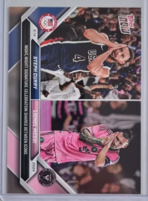 2024 Topps Now MLS #128 Stephen Curry/Lionel Messi