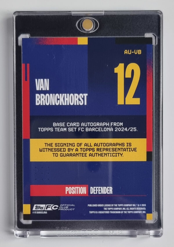 2024-25 Topps FC Barcelona Team Set #AUVB Giovanni Van Bronckhorst – Image 2