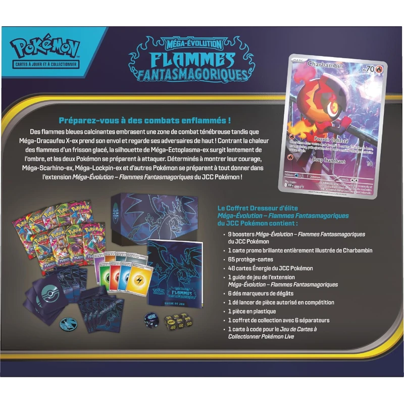 2025 Pokémon ME02 Flammes Fantasmagoriques – Coffret Dresseur d'élite (ETB) – Image 3