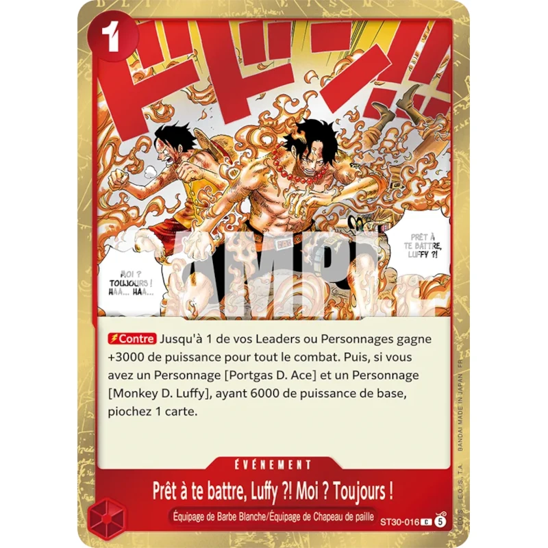 2026 Bandai One Piece ST30 Luffy et Ace – Starter Deck – Image 4