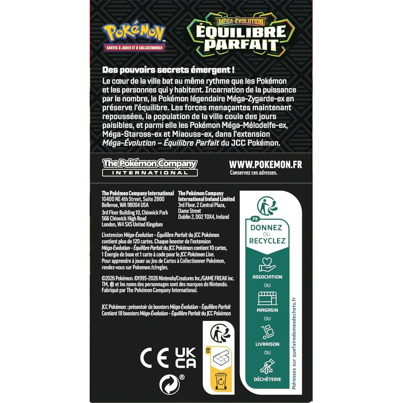 2026 Pokémon ME03 Équilibre Parfait – Display 18 Boosters – Image 4