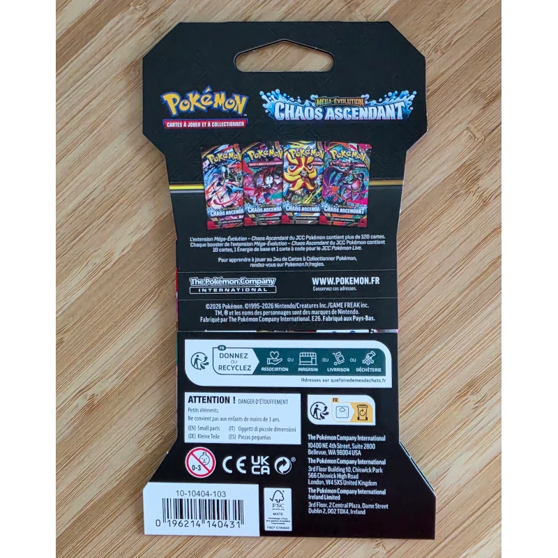 2026 Pokémon ME04 Chaos Ascendant – Sleeved Booster – Image 7