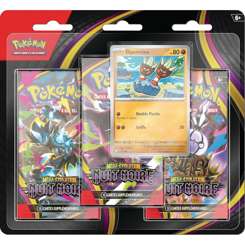 2026 Pokémon ME05 Nuit Noire – 3-Pack Blister