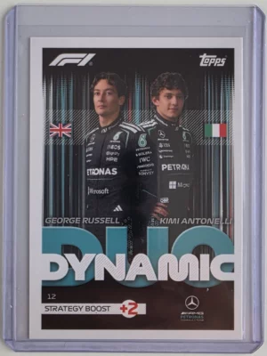 2026 Topps Formula 1 Turbo Attax Mercedes #12 George Russell & Kimi Antonelli