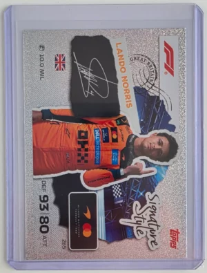 2026 Topps Formula 1 Turbo Attax Signature Style #265 Lando Norris