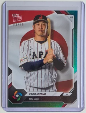 2026 Topps NOW World Baseball Classic #JP12 Kaito Kozono – Green Foil Parallel /99