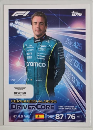 2026 Topps Formula 1 Turbo Attax DriverCore #157 Fernando Alonso