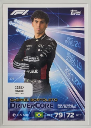 2026 Topps Formula 1 Turbo Attax DriverCore #176 Gabriel Bortoleto