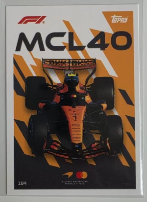 2026 Topps Formula 1 Turbo Attax F1 Car #184 McLaren MCL40 – Lando Norris