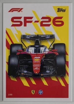 2026 Topps Formula 1 Turbo Attax F1 Car #188 Ferrari SF-26 – Charles Leclerc