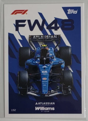 2026 Topps Formula 1 Turbo Attax F1 Car #192 Williams FW48 – Carlos Sainz