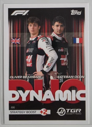2026 Topps Formula 1 Turbo Attax Haas #66 Oliver Bearman & Esteban Ocon