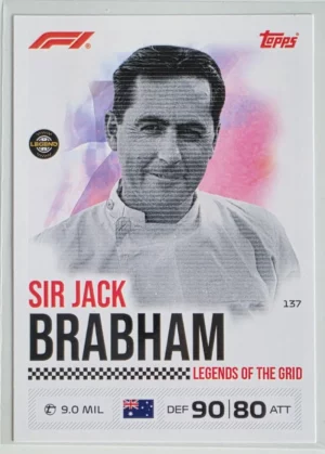 2026 Topps Formula 1 Turbo Attax Legends of the Grid #137 Sir Jack Brabham