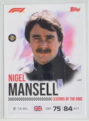 2026 Topps Formula 1 Turbo Attax Legends of the Grid #143 Nigel Mansell
