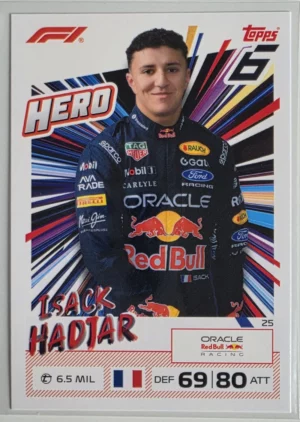 2026 Topps Formula 1 Turbo Attax Red Bull #25 Isack Hadjar