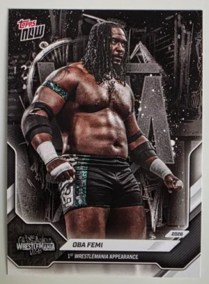 2026 WWE Topps NOW WrestleMania #6 Oba Femi