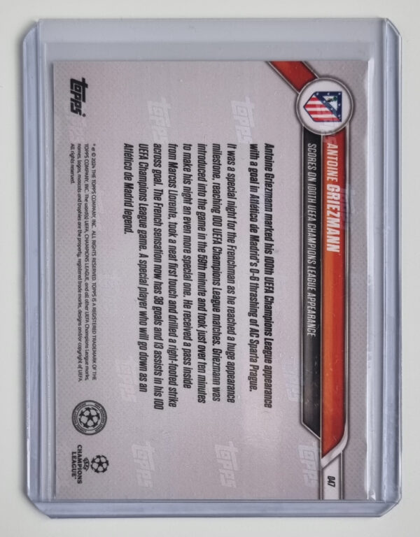 2024-25 Topps Now UEFA Club Competitions #47 Antoine Griezmann – Image 2