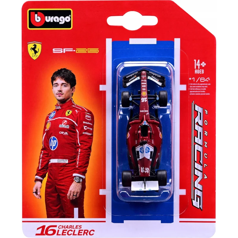 Bburago Formula Racing – Ferrari SF-25 #16 Charles Leclerc