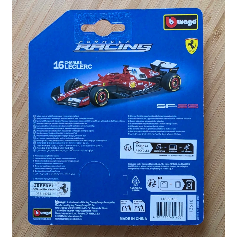 Bburago Formula Racing – Ferrari SF-25 #16 Charles Leclerc – Image 8