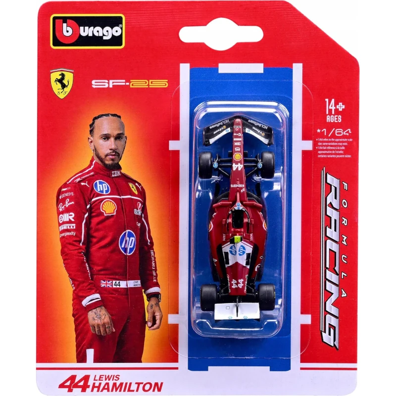 Bburago Formula Racing – Ferrari SF-25 #44 Lewis Hamilton