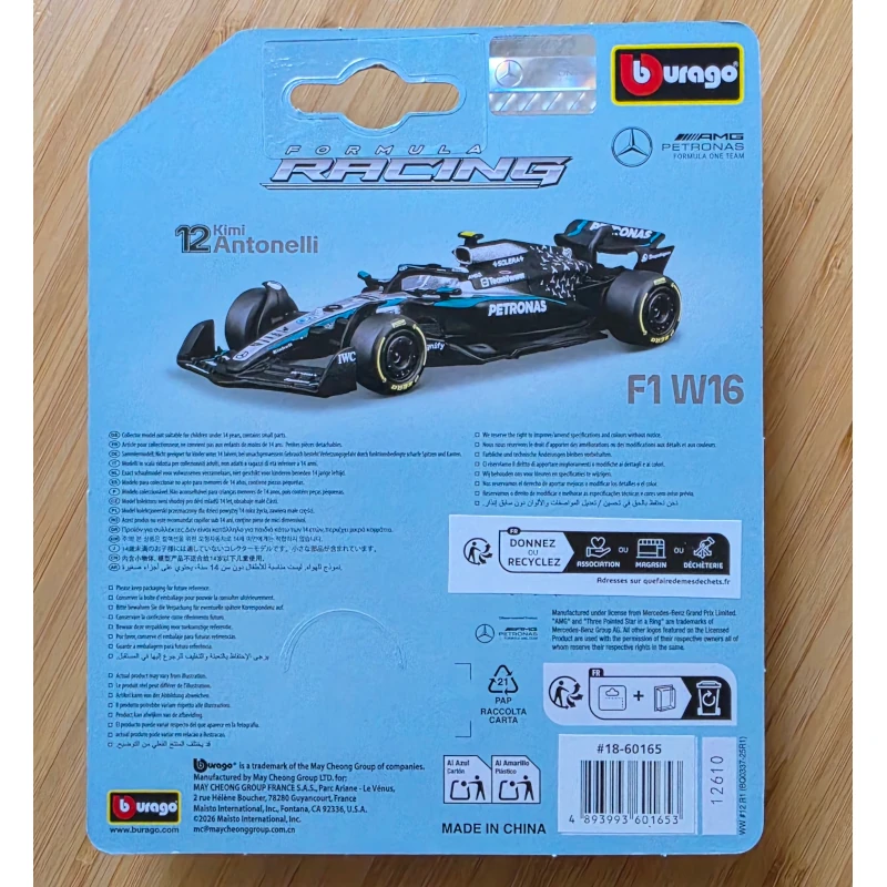 Bburago Formula Racing – Mercedes-AMG F1 W16 #12 Kimi Antonelli – Image 9