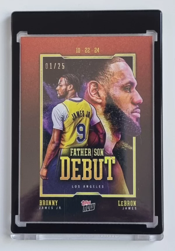 2024-25 Topps Now Orange #1 Bronny James Jr./LeBron James