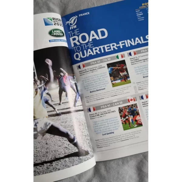 Official Programme RWC 2015 New Zealand vs France – Image 2