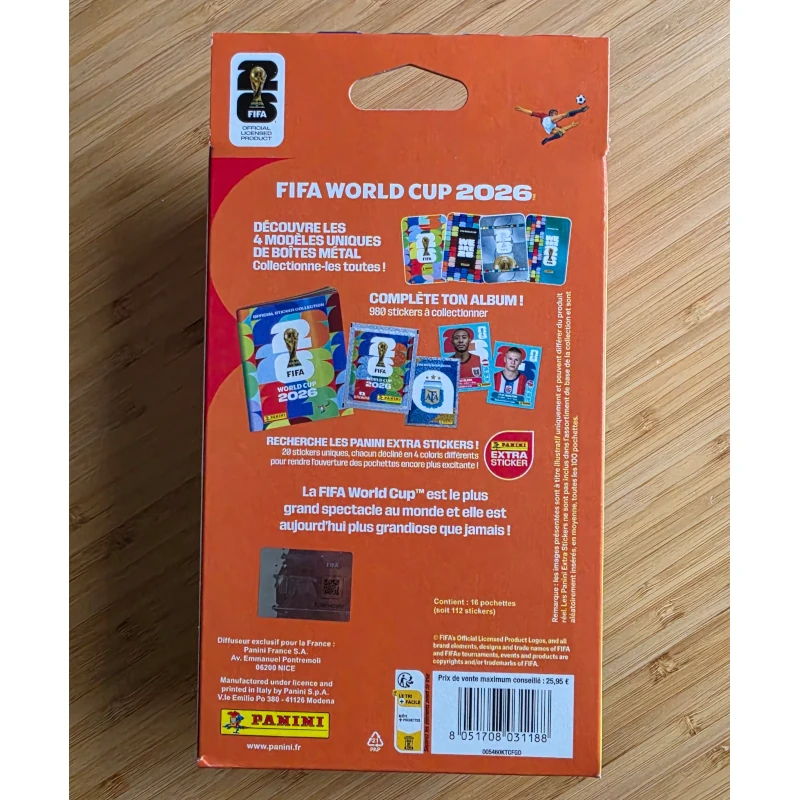 Panini FIFA World Cup 2026 Stickers – Boite métal 16 pochettes – gris – Image 4
