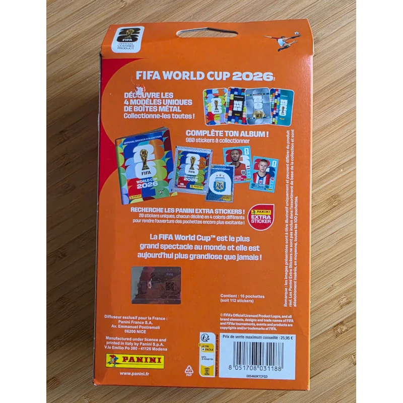 Panini FIFA World Cup 2026 Stickers – Boite métal 16 pochettes – multicolore – Image 4