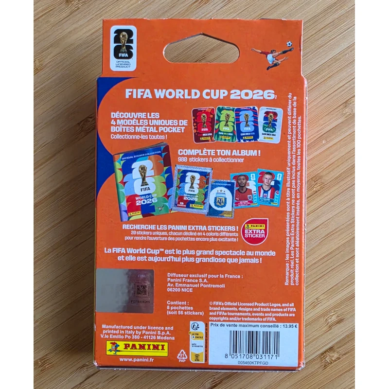 Panini FIFA World Cup 2026 Stickers – Boite métal 8 pochettes – blanc – Image 3