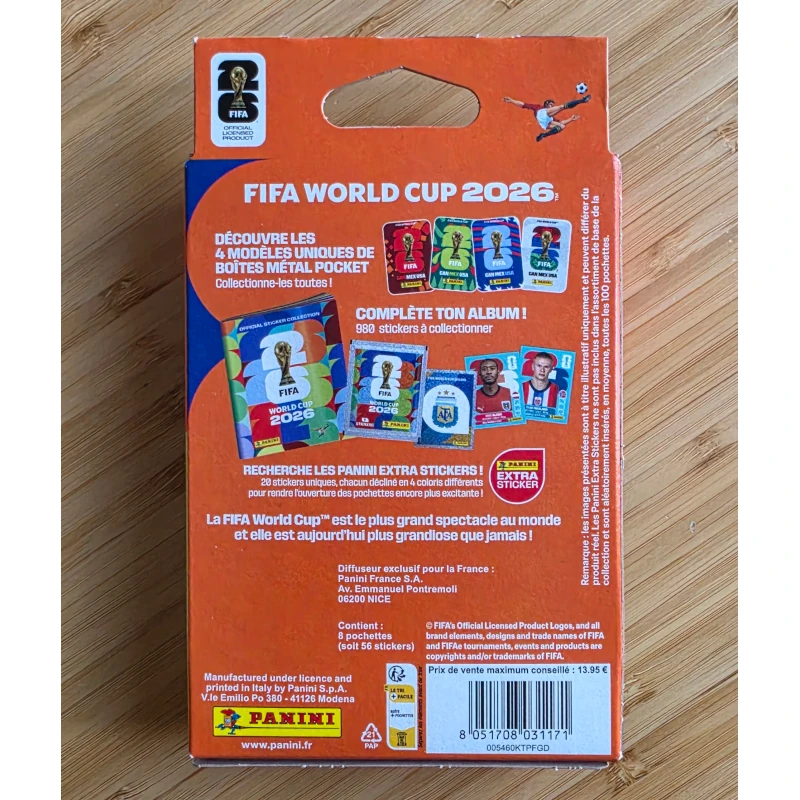 Panini FIFA World Cup 2026 Stickers – Boite métal 8 pochettes – bleu – Image 3